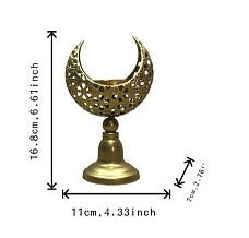 New Arrivals Islamic Moon-Shaped Metal Candle Holder