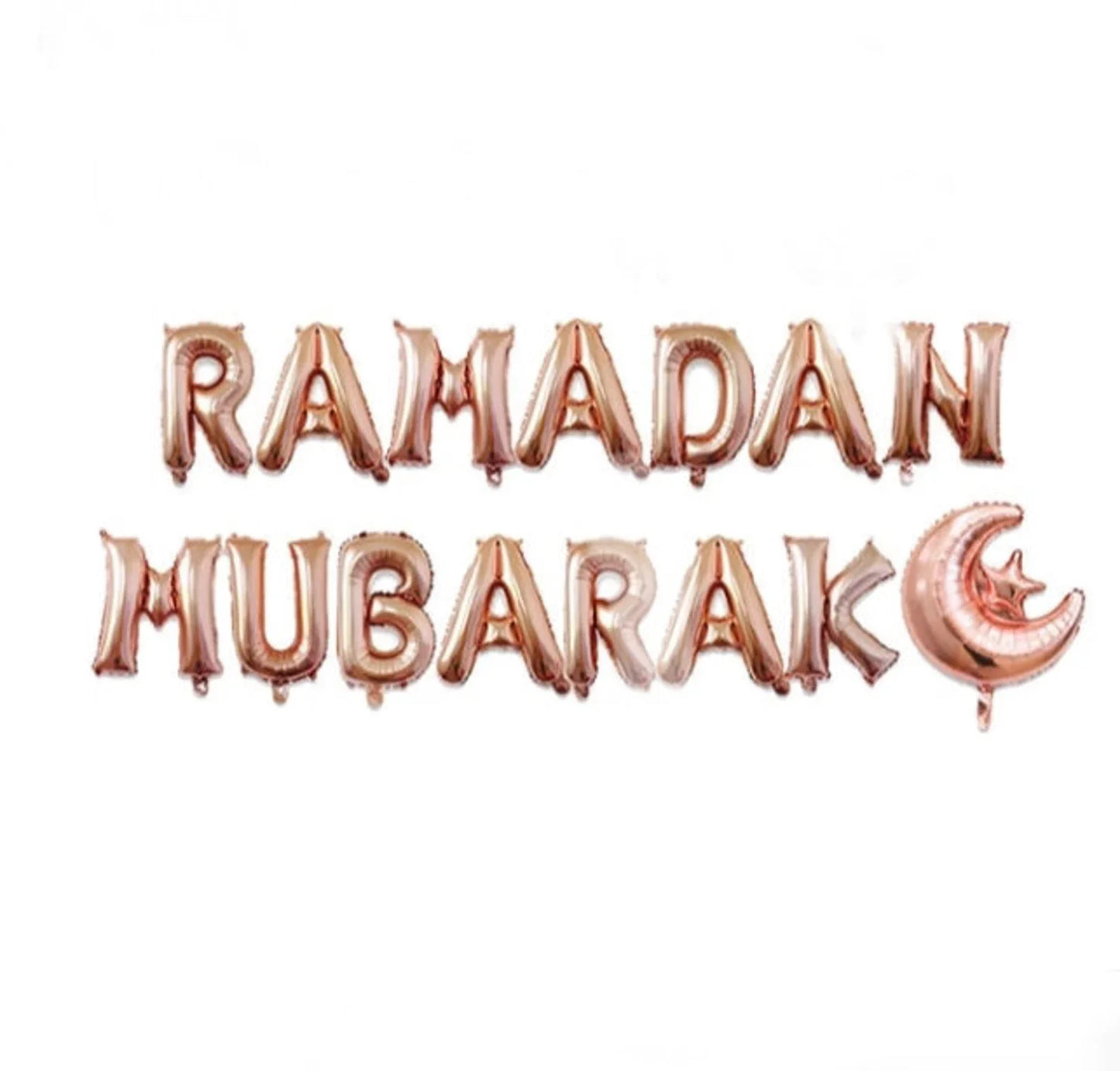 SET OF Ramadan Mubarak Balloon Banner